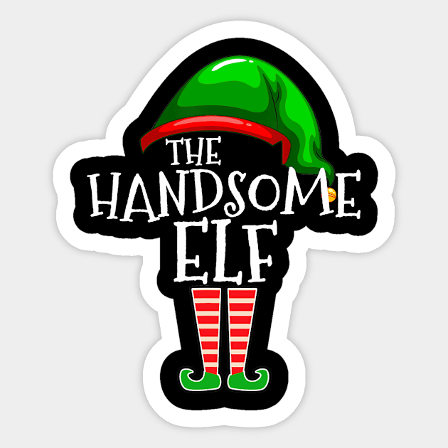 Handsome Elf Group Matching Family Christmas Gifts Holiday Sticker by Fowlerbg